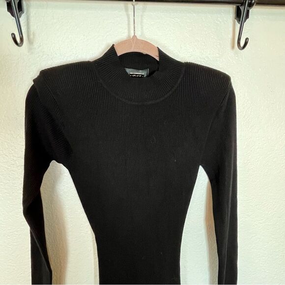 Alexia Admor Eliah Ribbed Knit Midi Sweater Dress in Black NWOT! size Medium - Picture 11 of 14